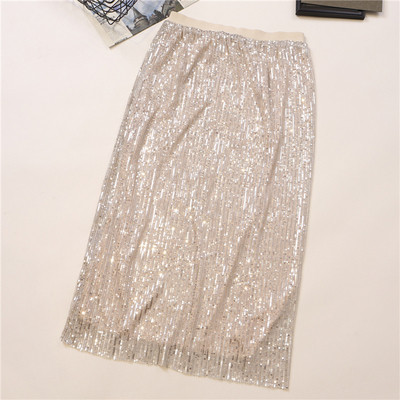 Női szoknya több színben flitterekkel, magas derékkal