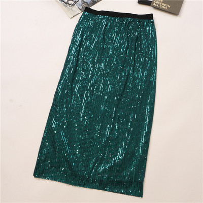 Női szoknya több színben flitterekkel, magas derékkal