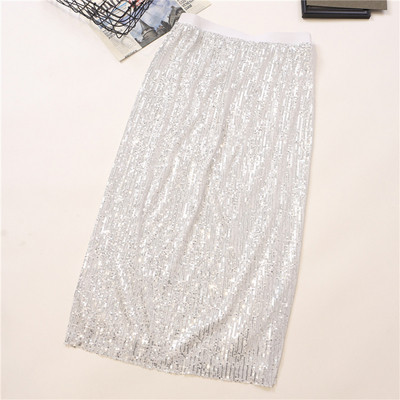 Női szoknya több színben flitterekkel, magas derékkal