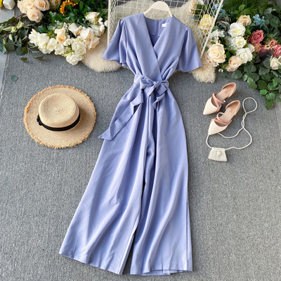 Μοντέρνες γυναικείες ολόσωμες φόρμες με ζώνη  πολλά χρώματα