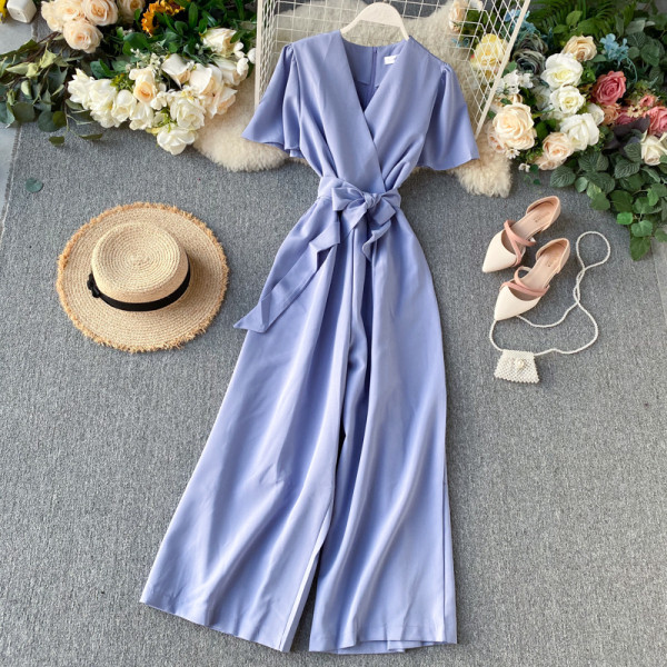 Μοντέρνες γυναικείες ολόσωμες φόρμες με ζώνη  πολλά χρώματα