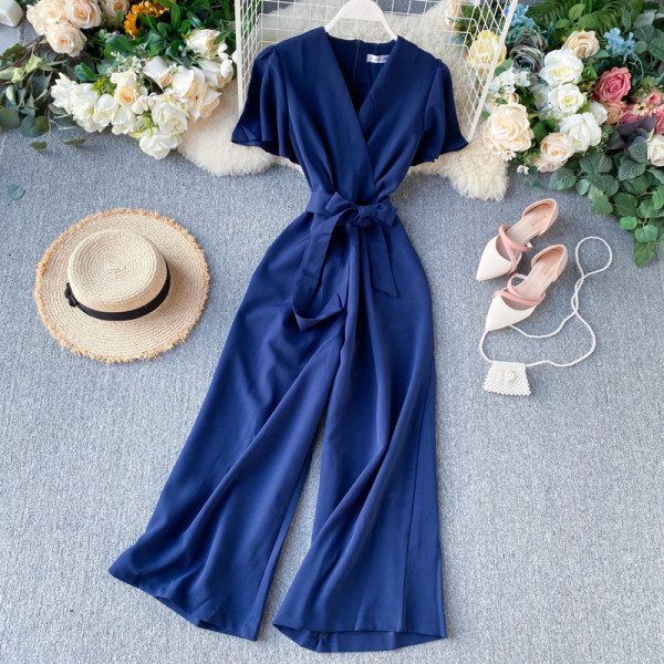 Μοντέρνες γυναικείες ολόσωμες φόρμες με ζώνη  πολλά χρώματα