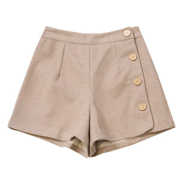 Modern női nadrág négy színben, gombokkal, magas derékkal