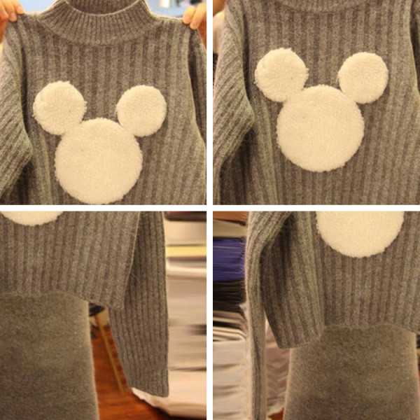 Új modell női pulóver magas gallérral bézs színben