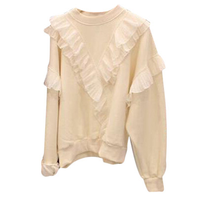 Női blúz kerek nyakkivágással, fekete-fehér színben