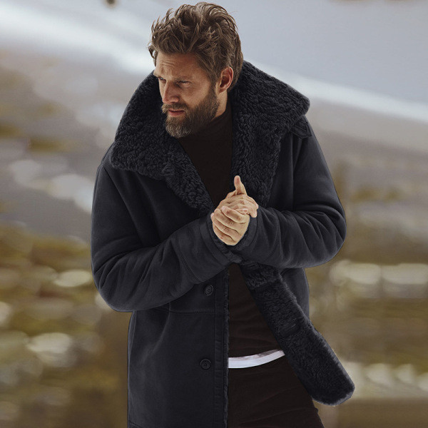 НОВ модел мъжко палто с мека подплата и копчета в четири цвята 