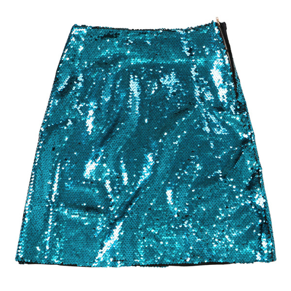 Aktuális női szoknya négy színben cipzárral és flitterekkel