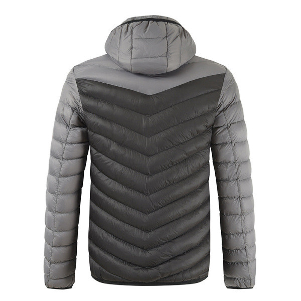 Napi férfi téli kabát kapucnival és nyakkendővel, négy színben