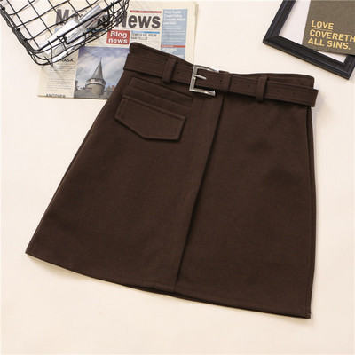 Aktuális női szoknya négy színben övvel és zsebbel