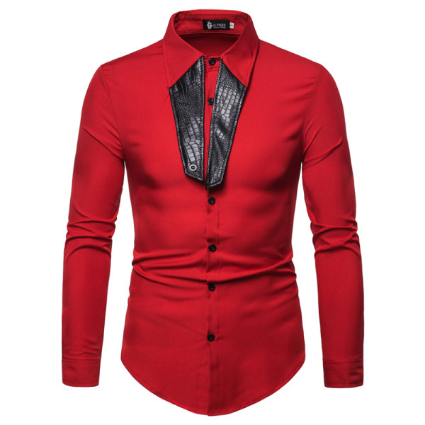 Modern férfi ing gallérral több színben