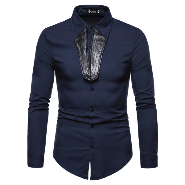 Modern férfi ing gallérral több színben