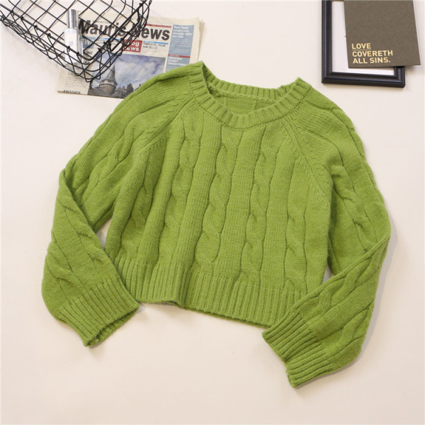 Modern női pulóver öt színben, kerek nyakkivágással