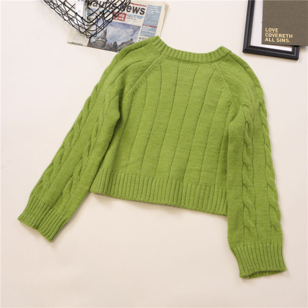 Modern női pulóver öt színben, kerek nyakkivágással