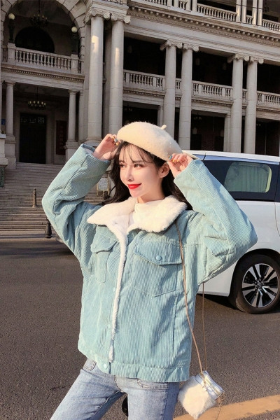 Alkalmi kordbársony kabát puha béléssel, három színben