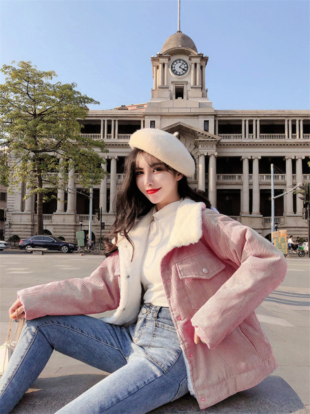 Alkalmi kordbársony kabát puha béléssel, három színben