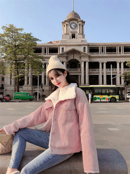 Alkalmi kordbársony kabát puha béléssel, három színben