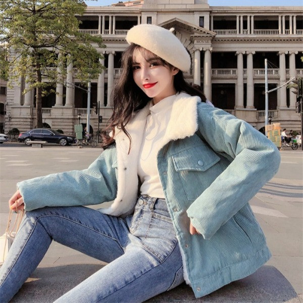 Alkalmi kordbársony kabát puha béléssel, három színben