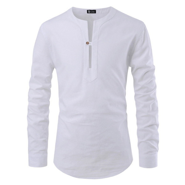 Férfi ing kerek nyakkivágással, négy színben