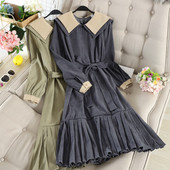 Női hosszú ruha övvel, három színben