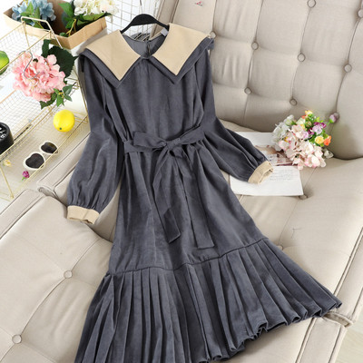 Női hosszú ruha övvel, három színben