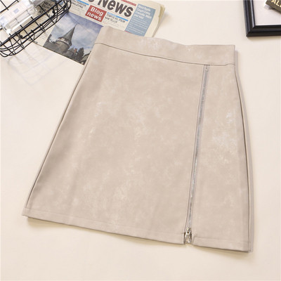 Modern női szoknya három színben, magas derékkal és cipzárral