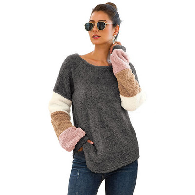 Modern női pulóver O-nyakkal, két színben