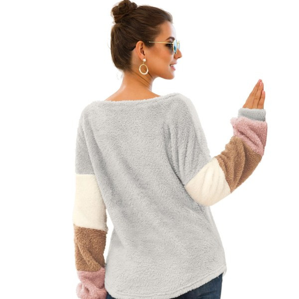 Modern női pulóver O-nyakkal, két színben