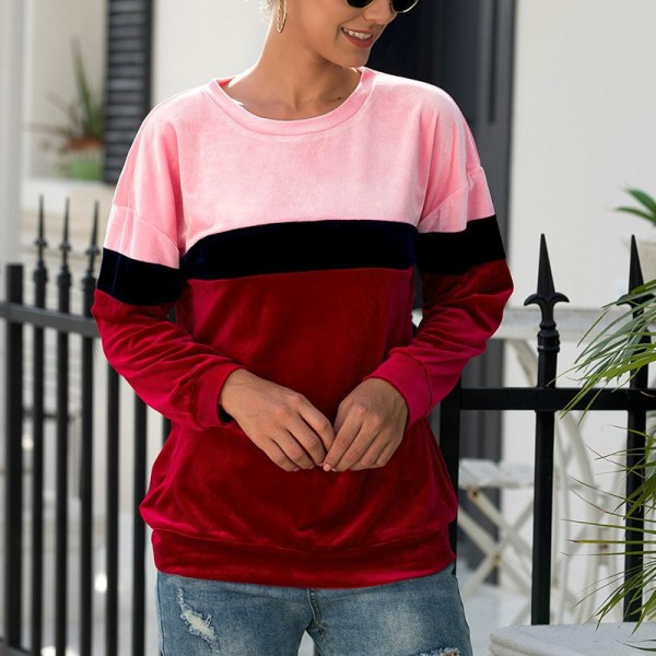 Lezser női blúz hosszú ujjal, O-nyakú két színben