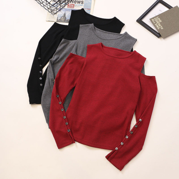 Γυναικείεα μπλούζα σε πέντε χρώματα με  κουμπιά