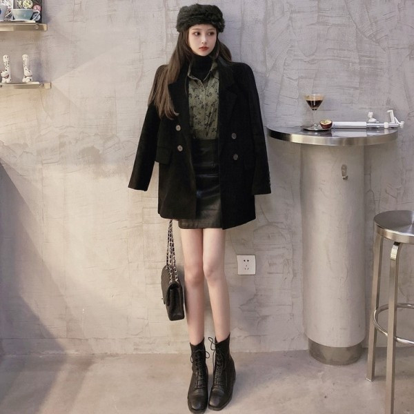 Női ing zöld és bordó színben, klasszikus modell