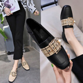 Női alkalmi cipő eko bőrből, fém elemmel