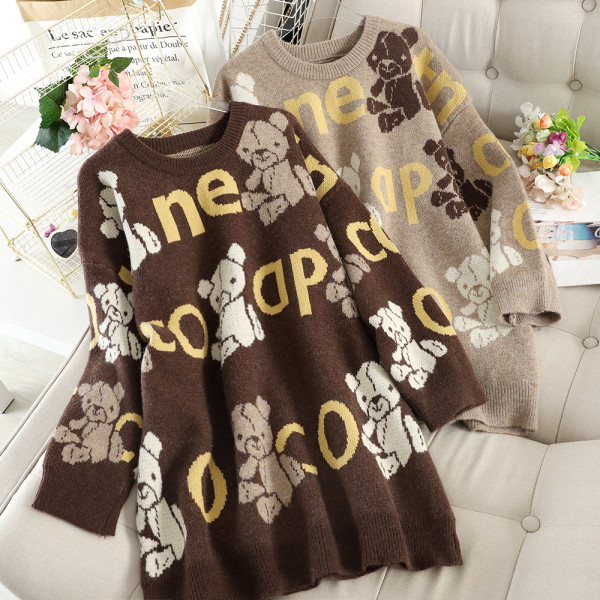 Modern női pulóver kerek nyakkivágással, három színben