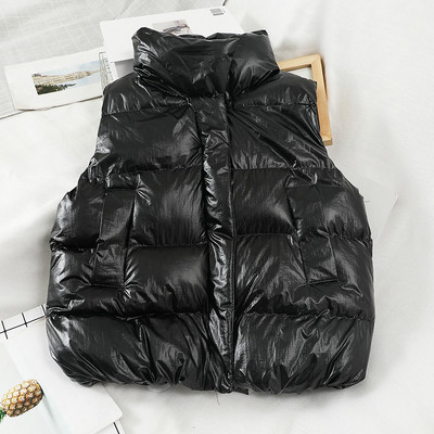 Alkalmi női mellény fekete és ezüst színben, zsebekkel