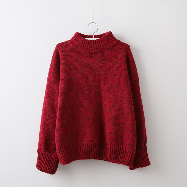 Női téli pulóver magas gallérral több színben