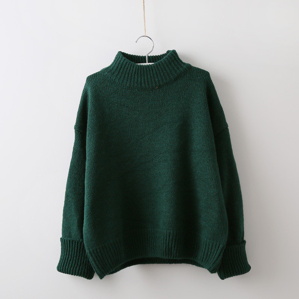 Női téli pulóver magas gallérral több színben