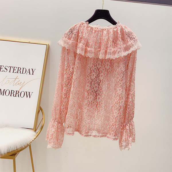 Modern női csipke ing három színben gyöngyökkel