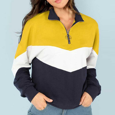 Alkalmi női pulóver magas gallérral és hosszú ujjal, öt színben