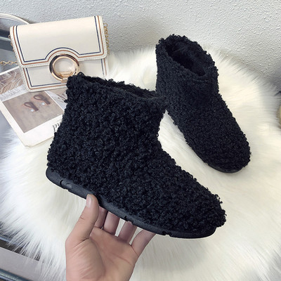 Női pehelycsizma fekete és barna színben