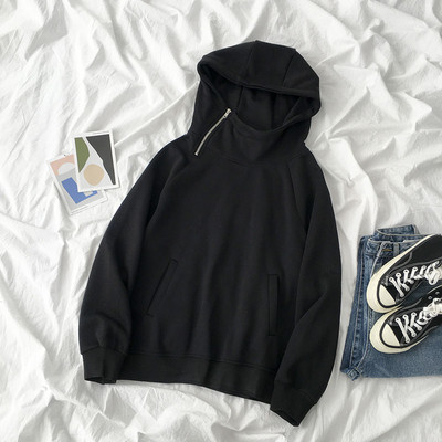 Női alkalmi pulóver három színben cipzárral és zsebekkel