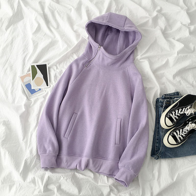 Női alkalmi pulóver három színben cipzárral és zsebekkel