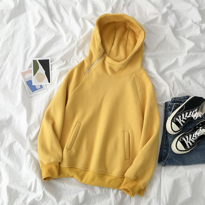 Női alkalmi pulóver három színben cipzárral és zsebekkel