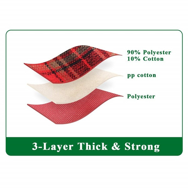 4 db kockás karácsonyi zokni szett csiszolt hópelyhekkel