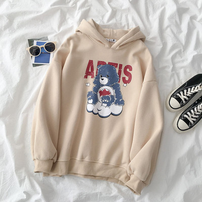 Női napi pulóver két színben, rátéttel és kapucnival