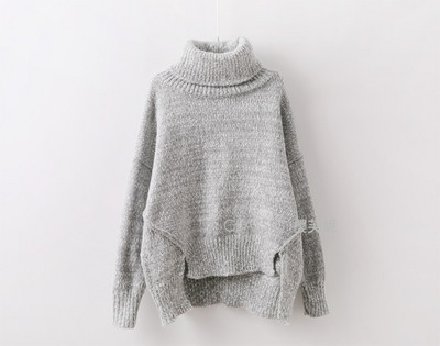 Γυναικείο χειμερινό πουλόβερ ασύμμετρο σχέδιο σε διάφορα χρώματα