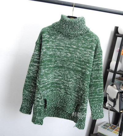 Γυναικείο χειμερινό πουλόβερ ασύμμετρο σχέδιο σε διάφορα χρώματα