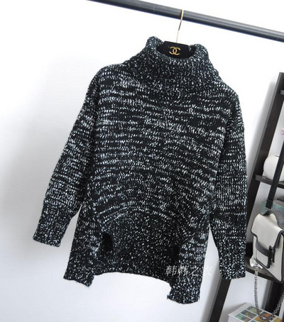 Γυναικείο χειμερινό πουλόβερ ασύμμετρο σχέδιο σε διάφορα χρώματα