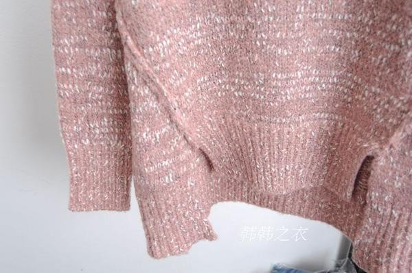 Γυναικείο χειμερινό πουλόβερ ασύμμετρο σχέδιο σε διάφορα χρώματα