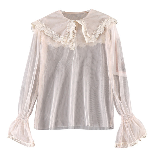 Modern női ing csipkével és hosszú ujjú három színben