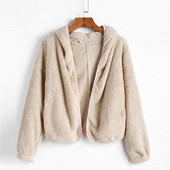 Hétköznapi női pulóver puha béléssel, bézs színű rögzítés nélkül