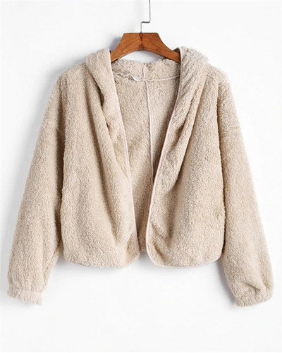 Hétköznapi női pulóver puha béléssel, bézs színű rögzítés nélkül